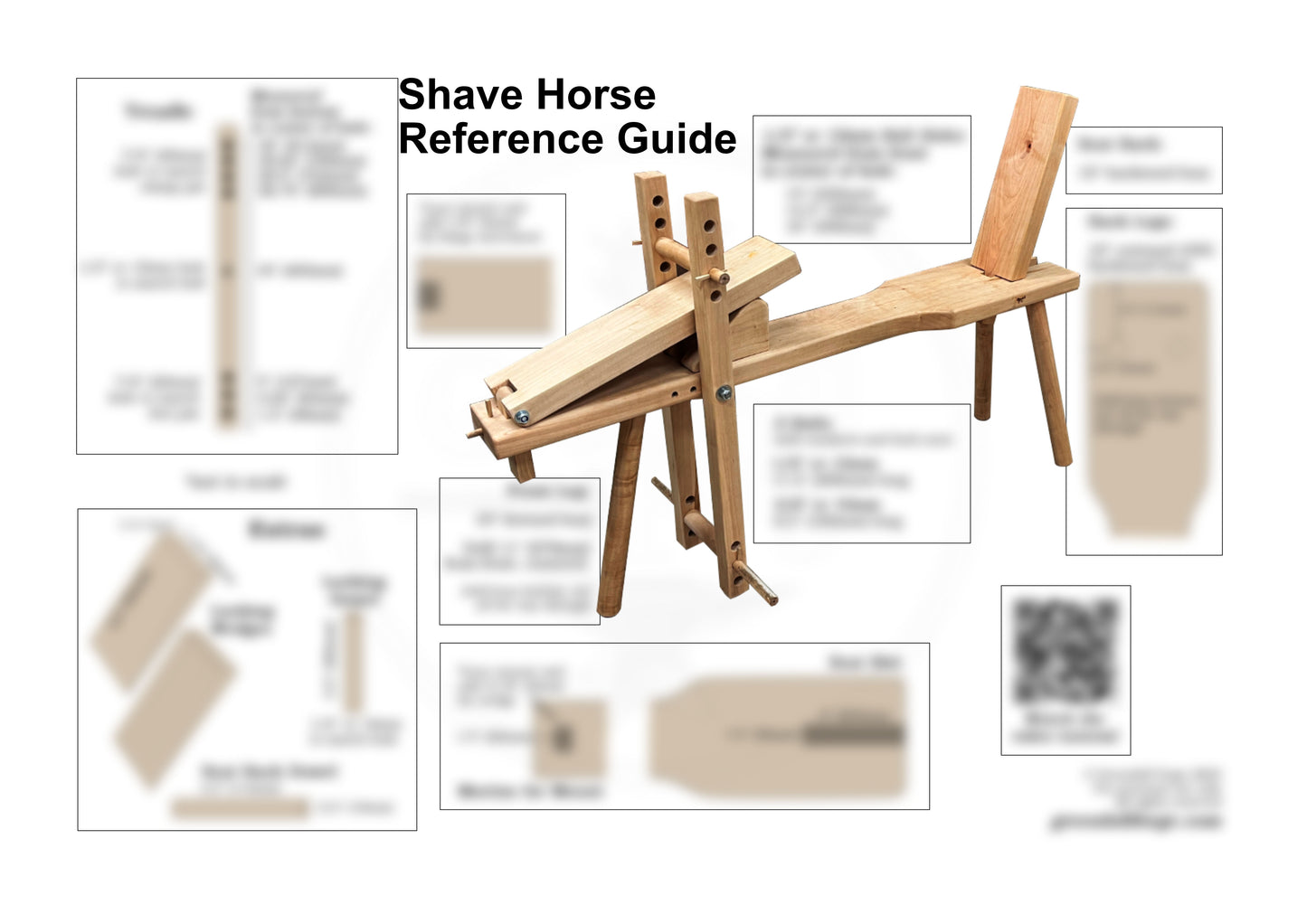 Traditional English Shave Horse - Reference Guide and Cut List PDF